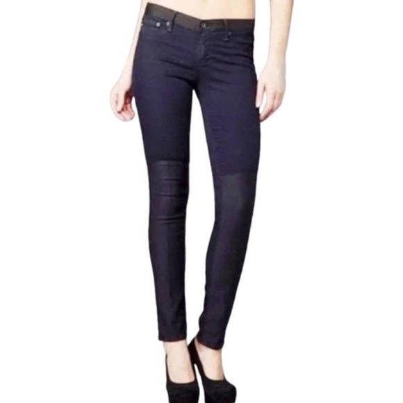 AG ADRIANO GOLDSCHMIED The Ally Color-Blocked Legging Jeans Women’s Size 27R - Picture 1 of 10